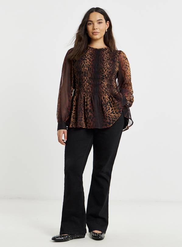 SIMPLY BE Puff Sleeve Shirred Top 16